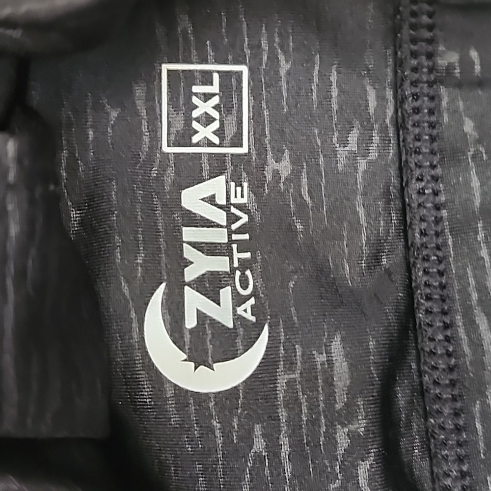 ZYIA active black heathered bomber bra XXL plus size - Picture 5 of 5